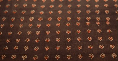 Ajrakh . Natural Color Cotton Fabric ~ 25 { Per meter }