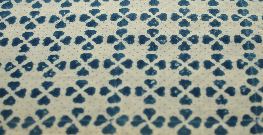 Ajrakh . Natural Color Cotton Fabric ~ 31 { Per meter }