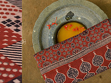 उत्सव  ◈ Mul Cotton . Ajrakh saree ◈ 16