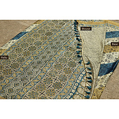 उत्सव  ◈ Gajji Silk . Ajrakh saree ◈ 10
