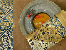 उत्सव  ◈ Gajji Silk . Ajrakh saree ◈ 10