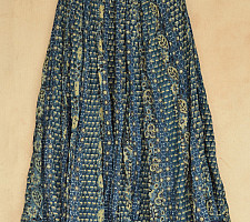 Flowers in a River ~ Ajrakh Cotton Skirt { Long }