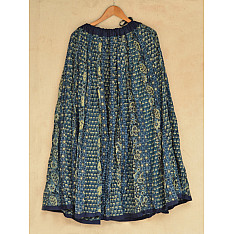 Flowers in a River ~ Ajrakh Cotton Skirt { Long }