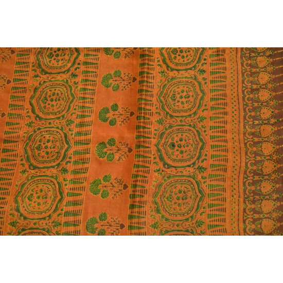 परवा ❋ Gajji Silk . Ajrakh Saree { a }