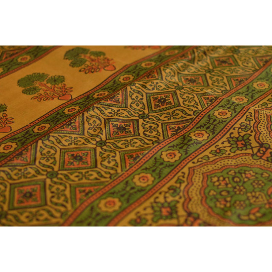 परवा ❋ Gajji Silk . Ajrakh Saree { b }