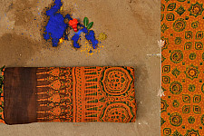 Parvah . परवा ❋ Gajji Silk . Ajrakh Saree { y }