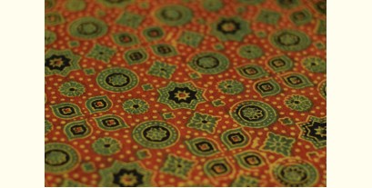 Ajrakh Natural Color Cotton Fabric * Q { Per Meter }