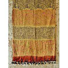 Handful of stars  ( Shibori ~ Ajrakh dupatta ) - {x}