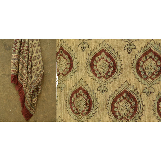 The trails to flowerbeds  ~ Vegetable colors Ajrakh dupatta ~ 1