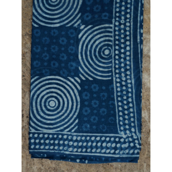 Satviki ✻ Indigo Dabu ✻ Cotton Saree -- 14