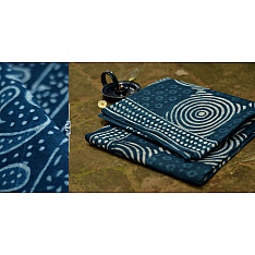 Satviki ✻ Indigo Dabu ✻ Cotton Saree -- 14