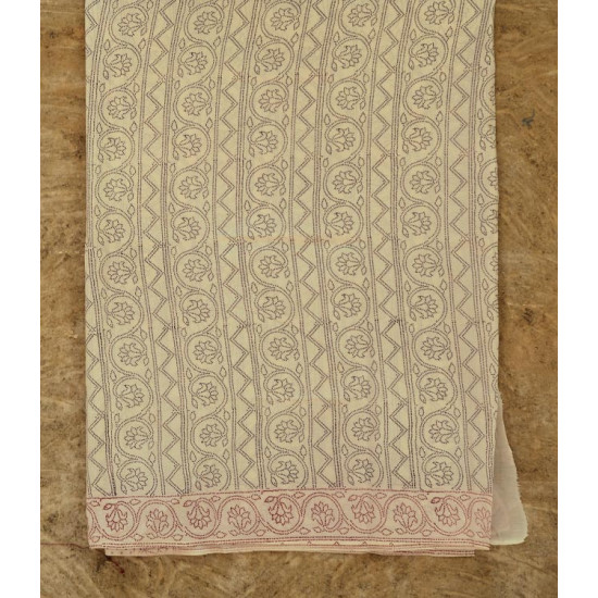 Varunika : Block printed Cotton Saree ~ 22