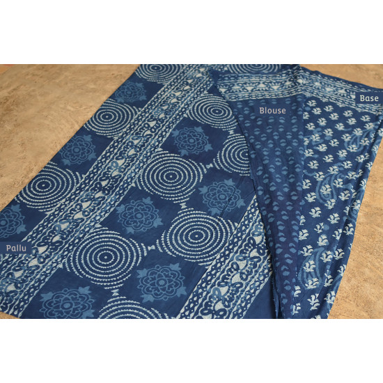 अश्विन ✻ Indigo Dabu ✻ Cotton Saree - 1