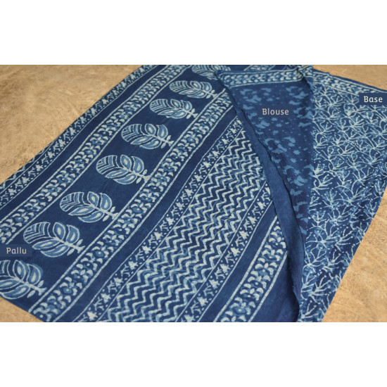 अश्विन ✻ Indigo Dabu ✻ Cotton Saree - 2