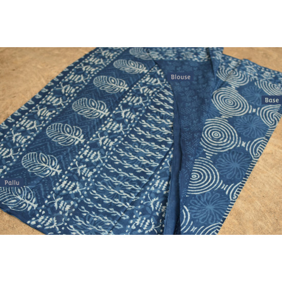 अश्विन ✻ Indigo Dabu ✻ Cotton Saree - 10