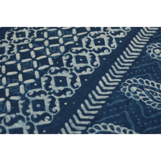 अश्विन ✻ Indigo Dabu ✻ Cotton Saree - 12