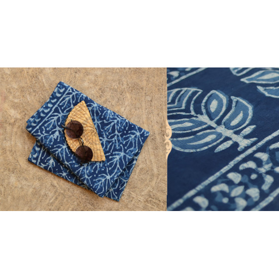 अश्विन ✻ Indigo Dabu ✻ Cotton Saree - 2