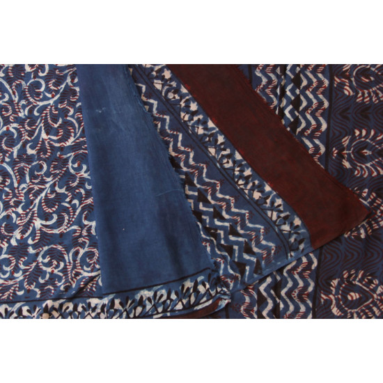 The Indigo Reminiscence...✒ Dabu Cotton Saree ✒9