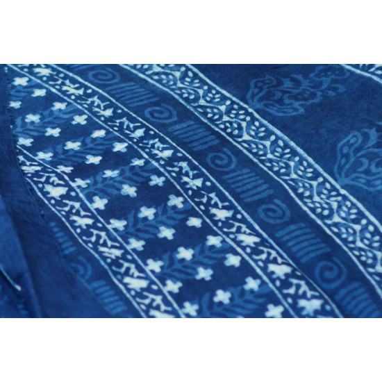 Syaama ~ Indigo Dabu printed . Cotton Saree ~ 1