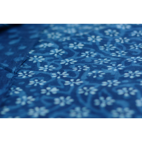 Syaama ~ Indigo Dabu printed . Cotton Saree ~ 10