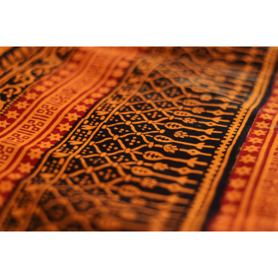 Manjri : Block printed Cotton Saree ~ 4