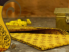 Manjri : Block printed Cotton Saree ~ 8