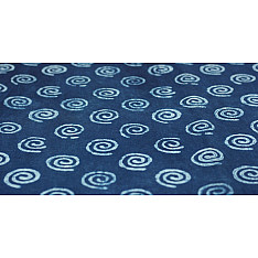Indigo Dabu Print fabric ~ 12 (per meter)