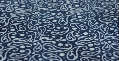 Indigo Dabu Print fabric ~ 8 (per meter)