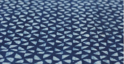 Indigo Dabu Print fabric ~ 10 (per meter)