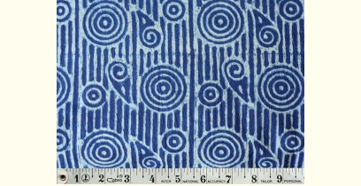 Indigo Dabu Print fabric ~ 1 (per meter)