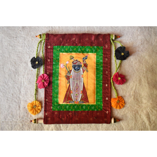 राधावल्लभ / RadhaVallabh ☙ Pichwai Miniature . Scroll Hangings . Srinathji ☙ 2 { 9 X 11in }