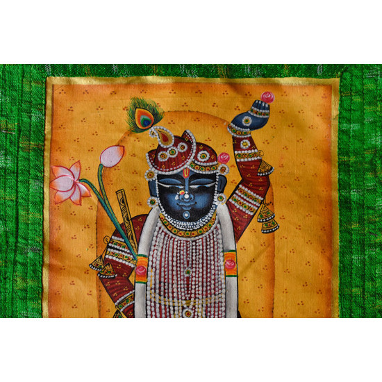 राधावल्लभ / RadhaVallabh ☙ Pichwai Miniature . Scroll Hangings . Srinathji ☙ 2 { 9 X 11in }