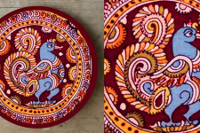 Art for Desserts ☘ Hand painted 'Kalamkari' Wall Plate ☘ 15