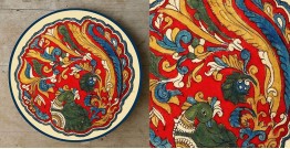 Art for Desserts ☘ Hand painted 'Kalamkari' Wall Plate ☘ 16