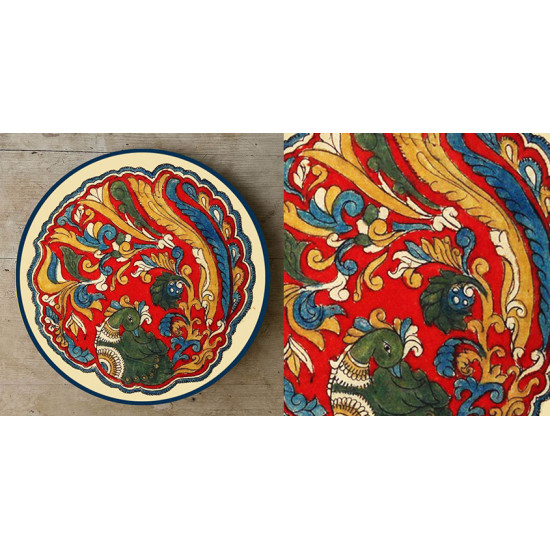 Art for Desserts ☘ Hand painted Kalamkari Wall Plate ☘ 16