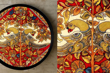 Art for Desserts ☘ Hand painted 'Kalamkari' Wall Plate ☘ 18