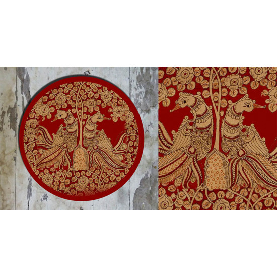 Art for Desserts ☘ Hand painted Kalamkari Wall Plate ☘ 25