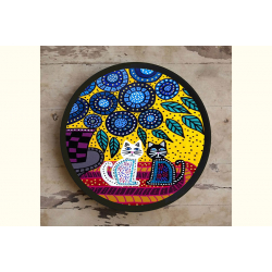 Art for Desserts ☘ Hand painted 'Gond Art' Wall Plate ☘ 2