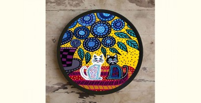 Art for Desserts ☘ Hand painted 'Gond Art' Wall Plate ☘ 2