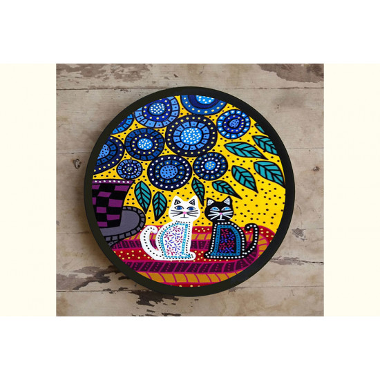 Art for Desserts ☘ Hand painted Gond Art Wall Plate ☘ 2