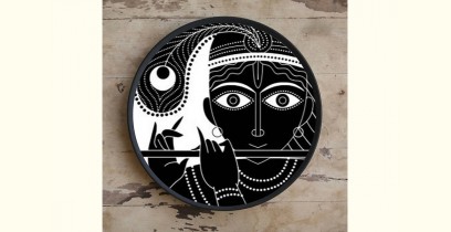 Art for Desserts ☘ Hand painted 'Indian God' Wall Plate ☘ 8