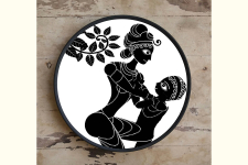 Art for Desserts ☘ Hand painted 'Indian God' Wall Plate ☘ 11