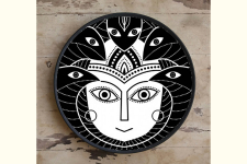 Art for Desserts ☘ Hand painted 'Indian God' Wall Plate ☘ 12