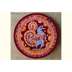 Art for Desserts ☘ Hand painted 'Kalamkari' Wall Plate ☘ 15