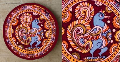 Art for Desserts ☘ Hand painted 'Kalamkari' Wall Plate ☘ 15
