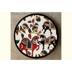 Art for Desserts ☘ Hand painted 'Kalamkari' Wall Plate ☘ 17