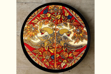 Art for Desserts ☘ Hand painted 'Kalamkari' Wall Plate ☘ 18