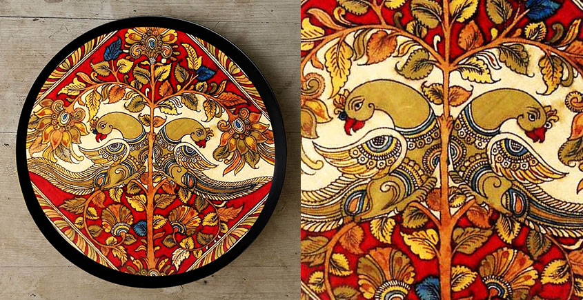 Art for Desserts ☘ Hand painted Kalamkari Wall Plate ☘ 18