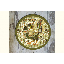 Art for Desserts ☘ Hand painted 'Kalamkari' Wall Plate ☘ 22