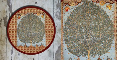 Art for Desserts ☘ Hand painted 'Kalamkari' Wall Plate ☘ 31